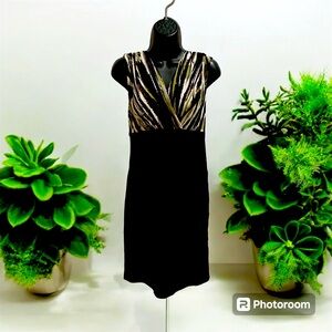 Bisou Bisou black & print dress